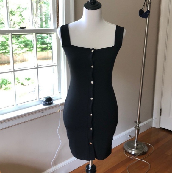Boohoo Dresses & Skirts - NWT Black Button Down Dress